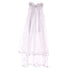 Rain Kids Girls White Clear Crystal Comb Double Layer Communion Flower Girl Veil - SophiasStyle.com